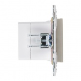 Розетка для зарядки ИЭК SKANDY SK-R13Sh USB A+С 18Вт шампань