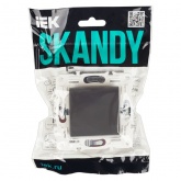 Переключатель перекрестный одноклавишный ИЭК SKANDY SK-V03T 10А титан