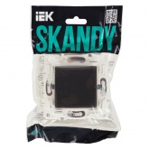 Переключатель перекрестный одноклавишный ИЭК SKANDY SK-V03G 10А графит