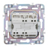 Переключатель перекрестный одноклавишный ИЭК SKANDY SK-V03Sa 10А песочный