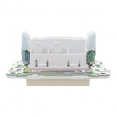 Переключатель перекрестный одноклавишный ИЭК SKANDY SK-V03Sa 10А песочный