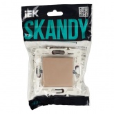 Переключатель перекрестный одноклавишный ИЭК SKANDY SK-V03Sa 10А песочный