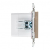 Розетка для зарядки ИЭК SKANDY SK-R15Sa USB A+A 3,1А песочный