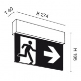 Светильник светодиодный аварийный Ledvance EM Sign HB 27M 3/8H AT IP44 3/8 часов работы