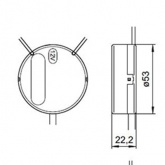 Трансформатор электронный Vossloh Schwabe 70W 220-12V круглый для галогенных ламп