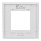 Рамка 1 пост ИЭК SKANDY SK-F21W стекло арктический белый