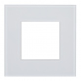 Рамка 1 пост ИЭК SKANDY SK-F21W стекло арктический белый