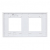 Рамка 2 поста ИЭК SKANDY SK-F22W стекло арктический белый