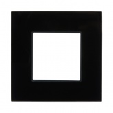 Рамка 1 пост ИЭК SKANDY SK-F21Bl стекло черный