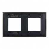 Рамка 2 поста ИЭК SKANDY SK-F22Bl стекло черный