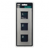 Рамка 3 поста ИЭК SKANDY SK-F33S металл серебряный