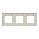 Рамка 3 поста ИЭК SKANDY SK-F33S металл серебряный