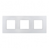 Рамка 3 поста ИЭК SKANDY SK-F33S металл серебряный