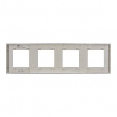 Рамка 4 поста ИЭК SKANDY SK-F34S металл серебряный