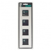 Рамка 4 поста ИЭК SKANDY SK-F34S металл серебряный