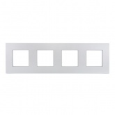 Рамка 4 поста ИЭК SKANDY SK-F34S металл серебряный