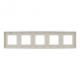 Рамка 5 постов ИЭК SKANDY SK-F35S металл серебряный