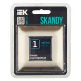 Рамка 1 пост ИЭК SKANDY SK-F31N металл никель