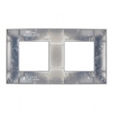 Рамка 2 поста ИЭК SKANDY SK-F32N металл никель