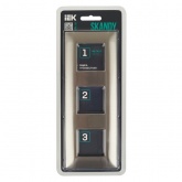 Рамка 3 поста ИЭК SKANDY SK-F33N металл никель