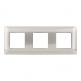 Рамка 3 поста ИЭК SKANDY SK-F33N металл никель