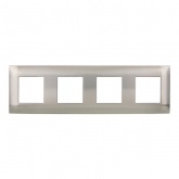 Рамка 4 поста ИЭК SKANDY SK-F34N металл никель