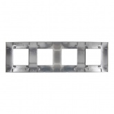 Рамка 4 поста ИЭК SKANDY SK-F34N металл никель
