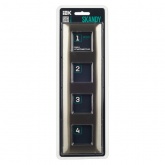 Рамка 4 поста ИЭК SKANDY SK-F34N металл никель