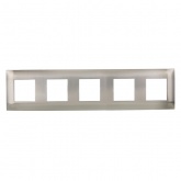 Рамка 5 постов ИЭК SKANDY SK-F35N металл никель