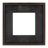 Рамка 1 пост ИЭК SKANDY SK-F31Br металл шоколад