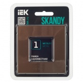 Рамка 1 пост ИЭК SKANDY SK-F31Br металл шоколад