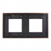 Рамка 2 поста ИЭК SKANDY SK-F32Br металл шоколад