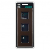 Рамка 3 поста ИЭК SKANDY SK-F33Br металл шоколад