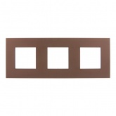 Рамка 3 поста ИЭК SKANDY SK-F33Br металл шоколад