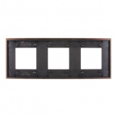 Рамка 3 поста ИЭК SKANDY SK-F33Br металл шоколад