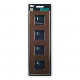 Рамка 4 поста ИЭК SKANDY SK-F34Br металл шоколад