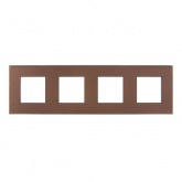 Рамка 4 поста ИЭК SKANDY SK-F34Br металл шоколад