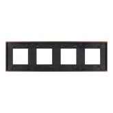 Рамка 4 поста ИЭК SKANDY SK-F34Br металл шоколад