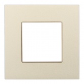 Рамка 1 пост ИЭК SKANDY SK-F31Sh металл шампань