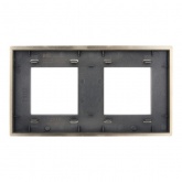 Рамка 2 поста ИЭК SKANDY SK-F32Sh металл шампань