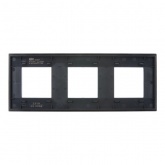 Рамка 3 поста ИЭК SKANDY SK-F33Bl металл черный