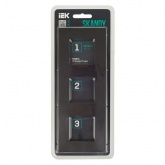 Рамка 3 поста ИЭК SKANDY SK-F33Bl металл черный