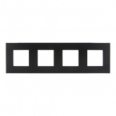 Рамка 4 поста ИЭК SKANDY SK-F34Bl металл черный