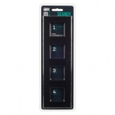 Рамка 4 поста ИЭК SKANDY SK-F34Bl металл черный