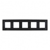 Рамка 5 постов ИЭК SKANDY SK-F35Bl металл черный