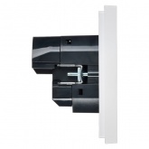 Розетка с зарядкой ИЭК FORTE&PIANO FP245 2Р+Е 16А шторки USB A+A 3,1А белый