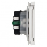 Розетка с заземлением ИЭК FORTE&PIANO FP219 16А шторки крышка автозажим IP44 белый