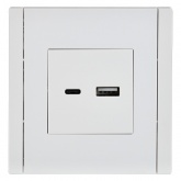 Розетка для зарядки ИЭК FORTE&PIANO FP251 USB A+C 18Вт белый