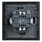 Выключатель кнопочный одноклавишный ИЭК FORTE&PIANO FP110 10А черный