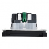 Розетка с заземлением ИЭК FORTE&PIANO FP119 16А шторки крышка автозажим IP44 черный